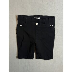 Thrill Jeans Women's Large Black Bermuda Shorts Pull On Stretch Denim